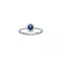 Anillo Miluna Mujer in Oro blanco Zaffiro blu 0.43 Ct LID3266 - LID3266